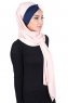 Mikaela - Gammelrosa & Marine Blå Praktisk Bumuld Hijab