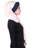 Mikaela - Gammelrosa & Marine Blå Praktisk Bumuld Hijab