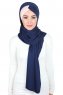 Mikaela - Marine Blå & Gammelrosa Praktisk Bumuld Hijab