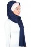 Mikaela - Marine Blå & Gammelrosa Praktisk Bumuld Hijab