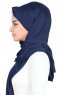 Mikaela - Marine Blå & Gammelrosa Praktisk Bumuld Hijab