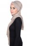 Mikaela - Taupe & Gammelrosa Praktisk Bumuld Hijab