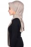Mikaela - Taupe & Gammelrosa Praktisk Bumuld Hijab
