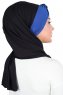 Mikaela - Sort & Blå Praktisk Bumuld Hijab