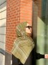 Muna - Khaki Mønstred Crepe Hijab - Mirach