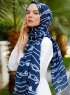 Najila - Marine Blå Mønstrede Hijab - Sal Evi