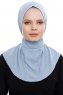 Narin - Lyseblå Praktisk One Piece Crepe Hijab