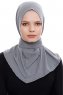 Narin - Mørkegrå Praktisk One Piece Crepe Hijab