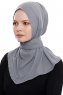 Narin - Mørkegrå Praktisk One Piece Crepe Hijab