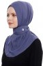 Narin - Royal Blue Praktisk One Piece Crepe Hijab