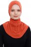 Narin - Murstensrød Praktisk One Piece Crepe Hijab