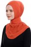 Narin - Murstensrød Praktisk One Piece Crepe Hijab