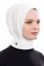 Narin - Hvid Praktisk One Piece Crepe Hijab