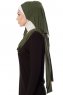 Naz - Khaki & Lys Beige Praktisk One Piece Hijab - Ecardin