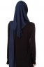 Naz - Marine Blå & Lyseblå Praktisk One Piece Hijab - Ecardin