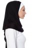Naz - Sort & Hvid Praktisk One Piece Hijab - Ecardin
