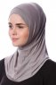 Nehir - Lysegrå 2-Piece Al Amira Hijab
