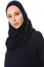 Nisa - Marine Blå Bøn Kjole - Miss Halima