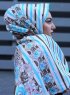 Niusha - Taupe Mønstred Voile Hijab