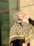 Nona - Khaki Mønstred Bomuld Hijab - Mirach