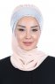 Olga - Beige & Sølv Praktisk Hijab