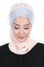 Olga - Beige & Sølv Praktisk Hijab