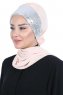 Olga - Beige & Sølv Praktisk Hijab