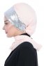 Olga - Beige & Sølv Praktisk Hijab