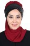 Olga - Bordeaux & Sort Praktisk Hijab