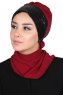 Olga - Bordeaux & Sort Praktisk Hijab