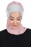 Olga - Gammelrosa & Sølv Praktisk Hijab