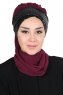 Olga - Blomme & Sort Praktisk Hijab