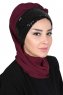 Olga - Blomme & Sort Praktisk Hijab