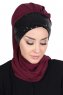 Olga - Blomme & Sort Praktisk Hijab
