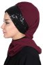 Olga - Blomme & Sort Praktisk Hijab