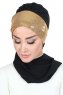 Olga - Sort & Gold Praktisk Hijab