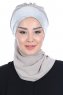 Olga - Taupe & Sølv Praktisk Hijab