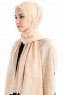 Özlem Beige Hijab Sjal Madame Polo 130007-2