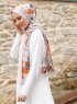 Pariza - Brun Blad Mønstrede Hijab