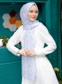 Pariza - Grå Mønstrede Hijab
