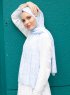 Pariza - Lyseblå Mønstrede Hijab