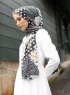 Pariza - Sort Mønstrede Hijab