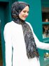 Pariza - Sort Cirkel Mønstrede Hijab