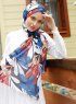 Pariza - Hvid Mønstrede Hijab