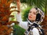 Peridot - Sort Mønstrede Hijab - Sal Evi