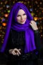 Queen Mörklila Hijab Sjal Muslima Wear 310115c