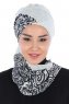 Regina - Marine Blå & Lyseblå Chiffon Instant Turban