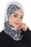 Regina - Marine Blå & Lyseblå Chiffon Instant Turban