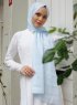 Yumna - Lyseblå Mønstrede Hijab