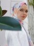 Yumna - Mørkrosa Mønstrede Hijab